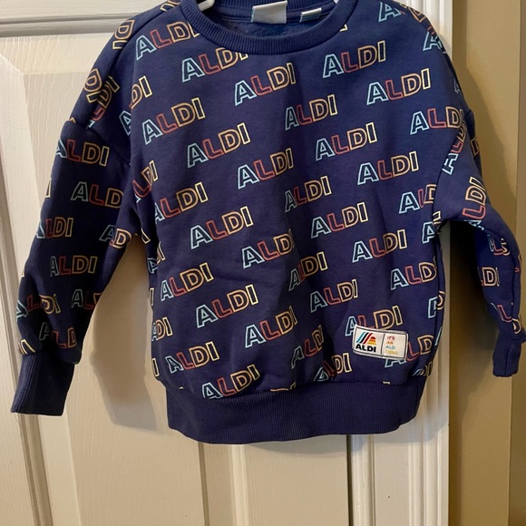 Kids' Blue ALDI Logo Sweatshirt - Picture 3 of 7